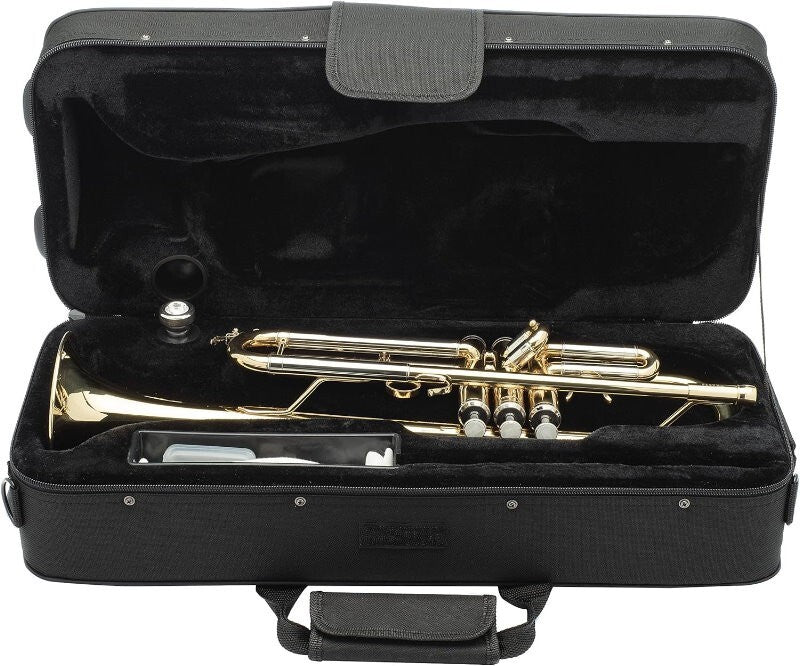 Jean Paul USA Yellow Brass Student Bb Trumpet with Music Stand, Carrying Case