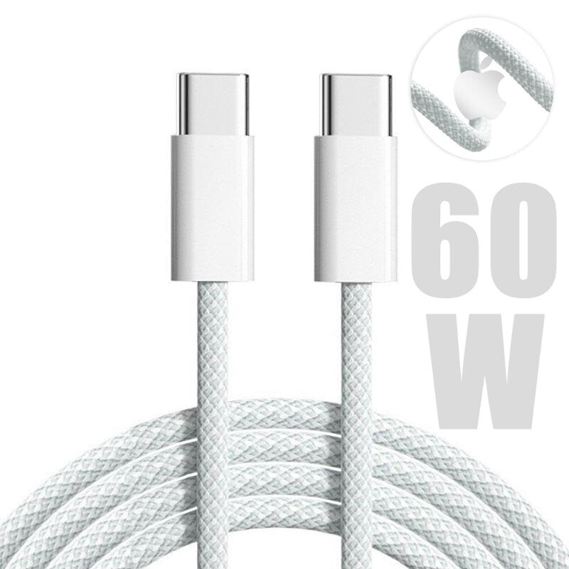 Genuine Apple 60W USB-C Charge Cable Woven 1m for iPhone 16 15 Macbook Pro Air