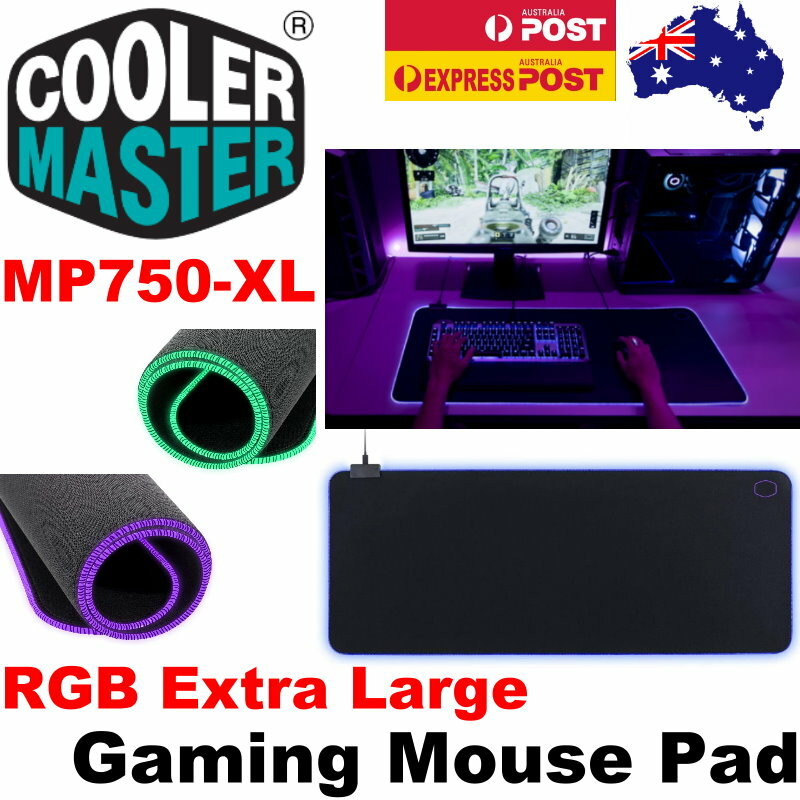 Cooler Master MP750-XL Extra Large 94x38cm RGB Soft Gaming Mouse Pad Mat