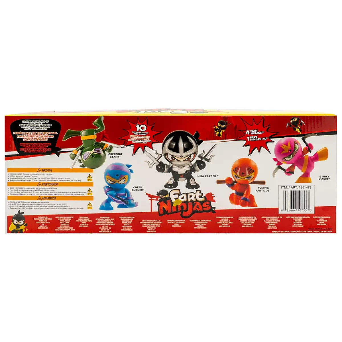 Funrise Fart Ninjas 5 Pack Farty Fighters – Motion Activated Collectibles