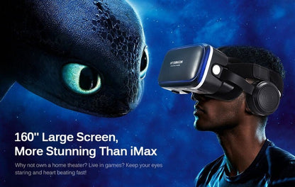 VR SHINCON 8.0 Bluetooth 3D VR Glasses Headsets w/ Controller - iOS & Android