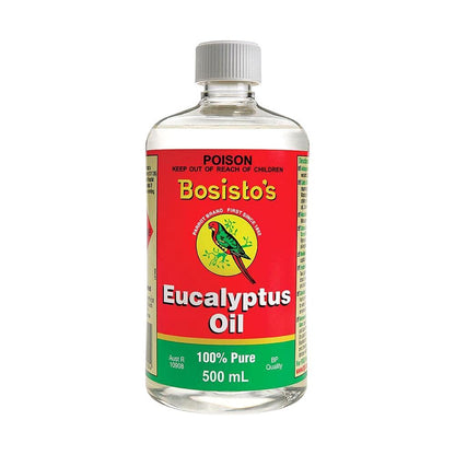 Bosisto's 100% Pure Eucalyptus Oil Aches Pains Cold & Flu Natural Remedies 500ml