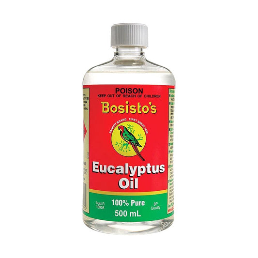Bosisto's 100% Pure Eucalyptus Oil Aches Pains Cold & Flu Natural Remedies 500ml