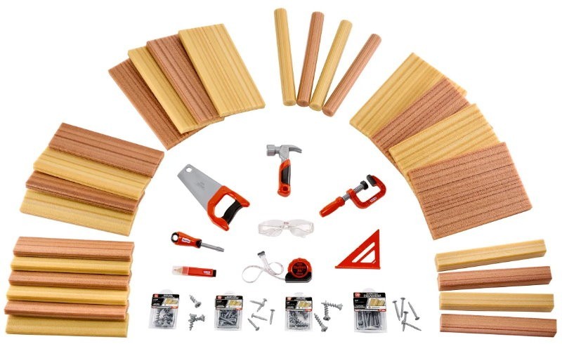 Little Tikes 114 PCs Creative Construction Master Carpenter Set Pretend Play Toy