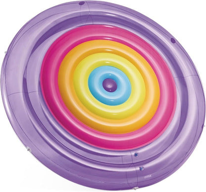 Intex Rainbow Fiesta Island Pool Float 201 x 24cm XL Inflatable Water Lounge