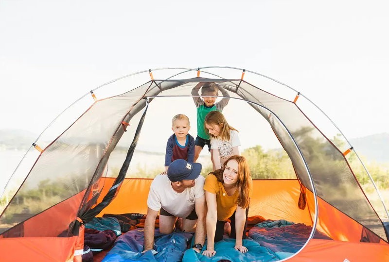 Kelty 4 Person Freestanding Rumpus Tent for Car Camping w/ Extra Large Vestibule