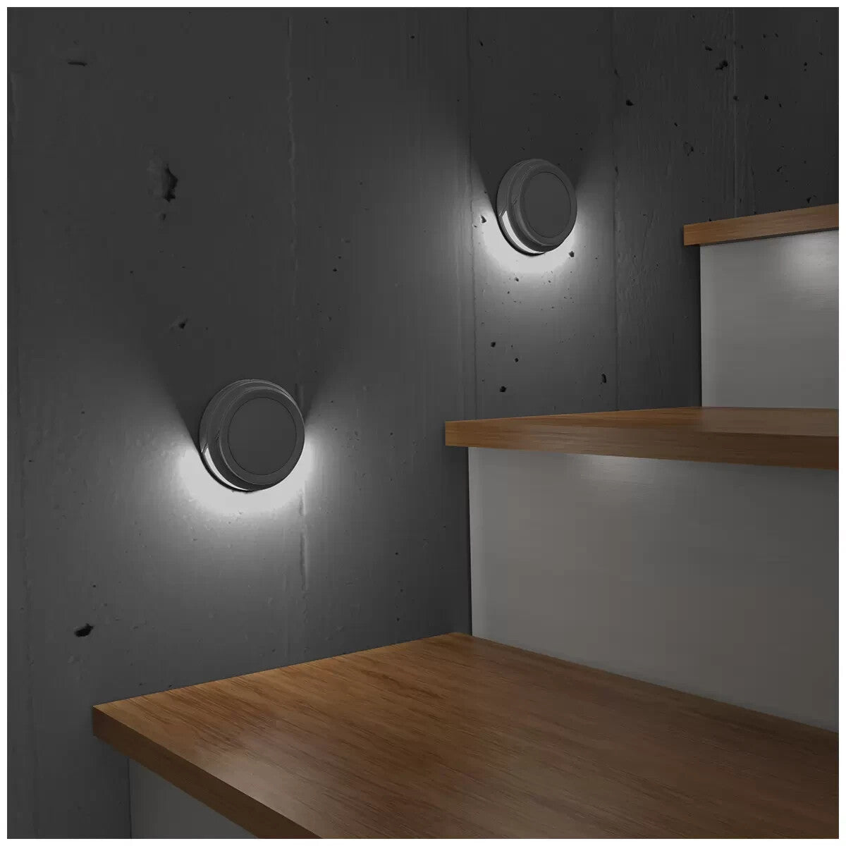 2 x Motion Activated Portable Stairway Under Cabinet Night Lighting Recharable