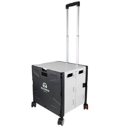 Olympia Tools Folding Portable Utility Tools Cart w/ 4 Rotation 360° Wheels