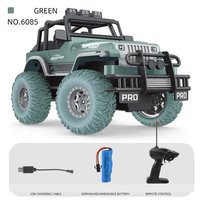 MGRC RTR 1/18 Scale 2.4G RWD RC Off-Road Car 2WD High Speed w/ LED Lights, Alloy