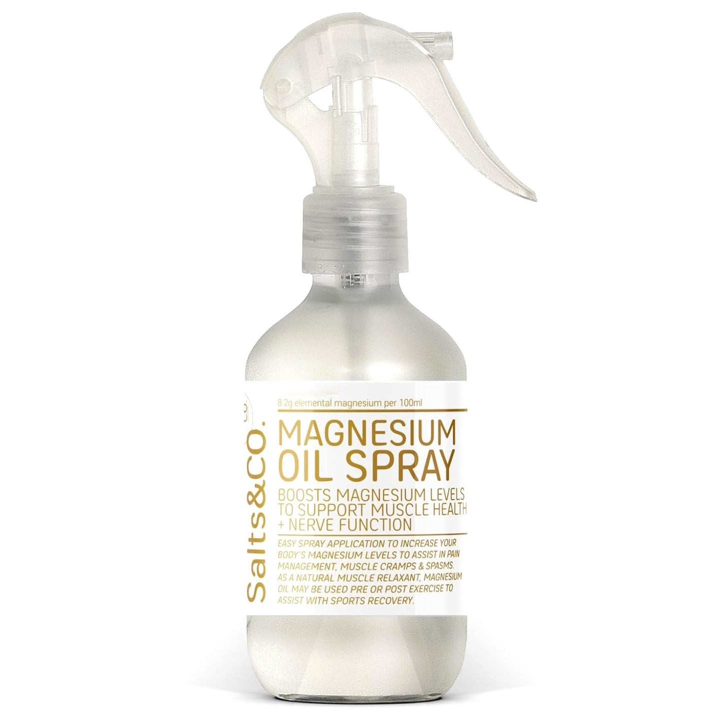 Salts & Co Boost Magnesium Oil Spray Muscle Health Nerve Function Wellness 500ml