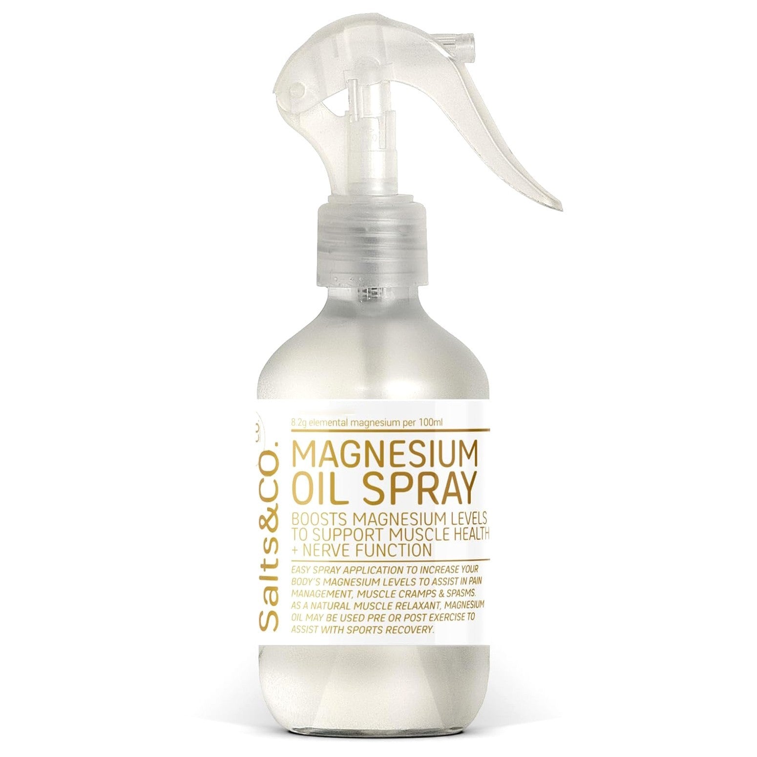 Salts & Co Boost Magnesium Oil Spray Muscle Health Nerve Function Wellness 500ml