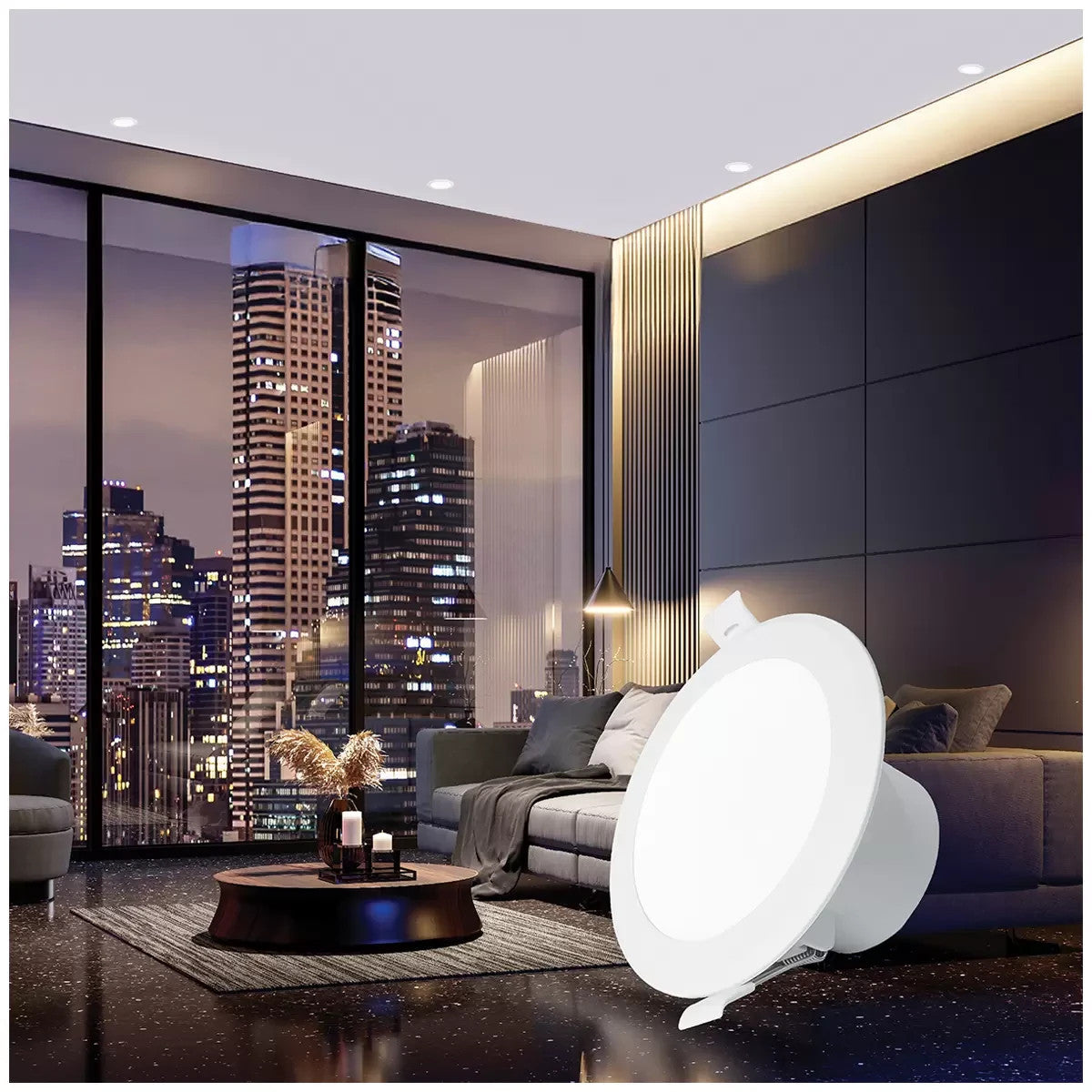 Mirabella 9w LED Dimmable Downlights IP44 800lm White 5 Colour Select 10 packs