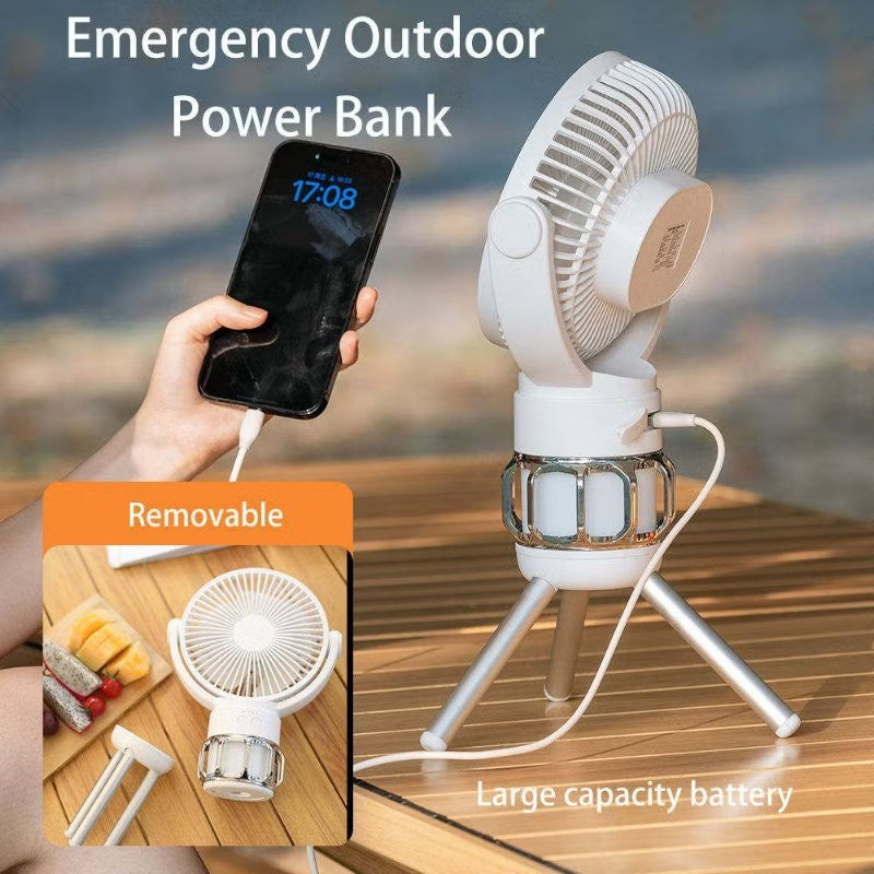 LittleDayz 3-in-1 Battery Powered Fan, LED Lantern & Power Bank Remote Control