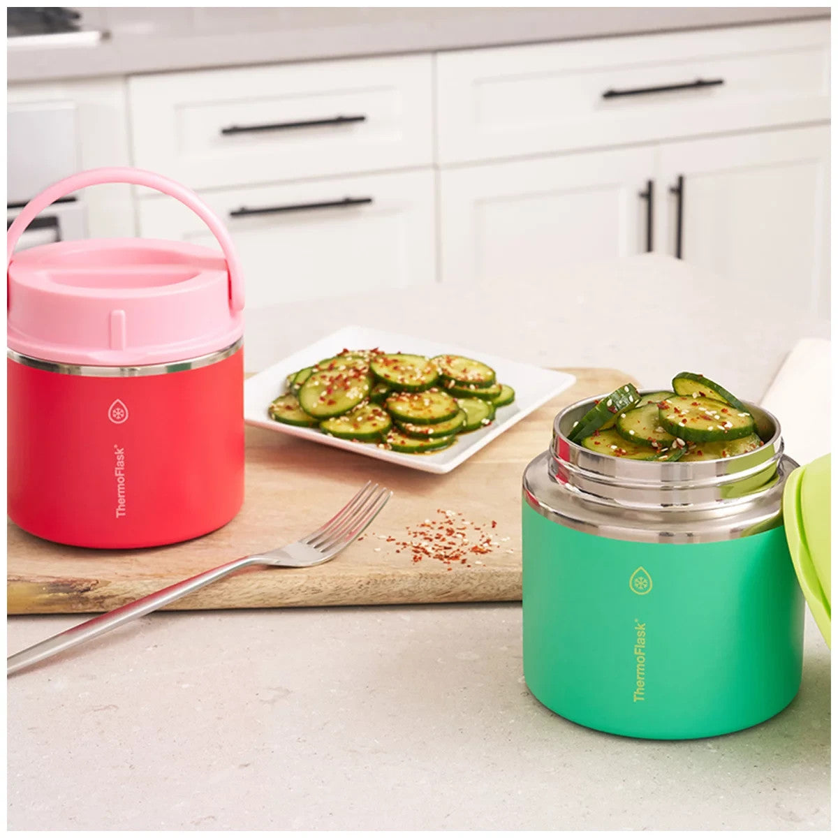 2x 590mL Thermoflask Insulated Kids Lunch Food Jar Double Vacuum Stainless Steel