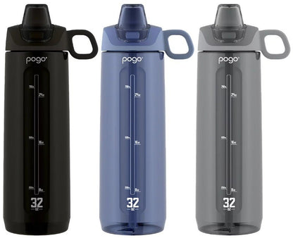 Pogo Tritan Water Bottle with Soft Straw 946 ml (32 oz) - Leakproof, BPA-Free