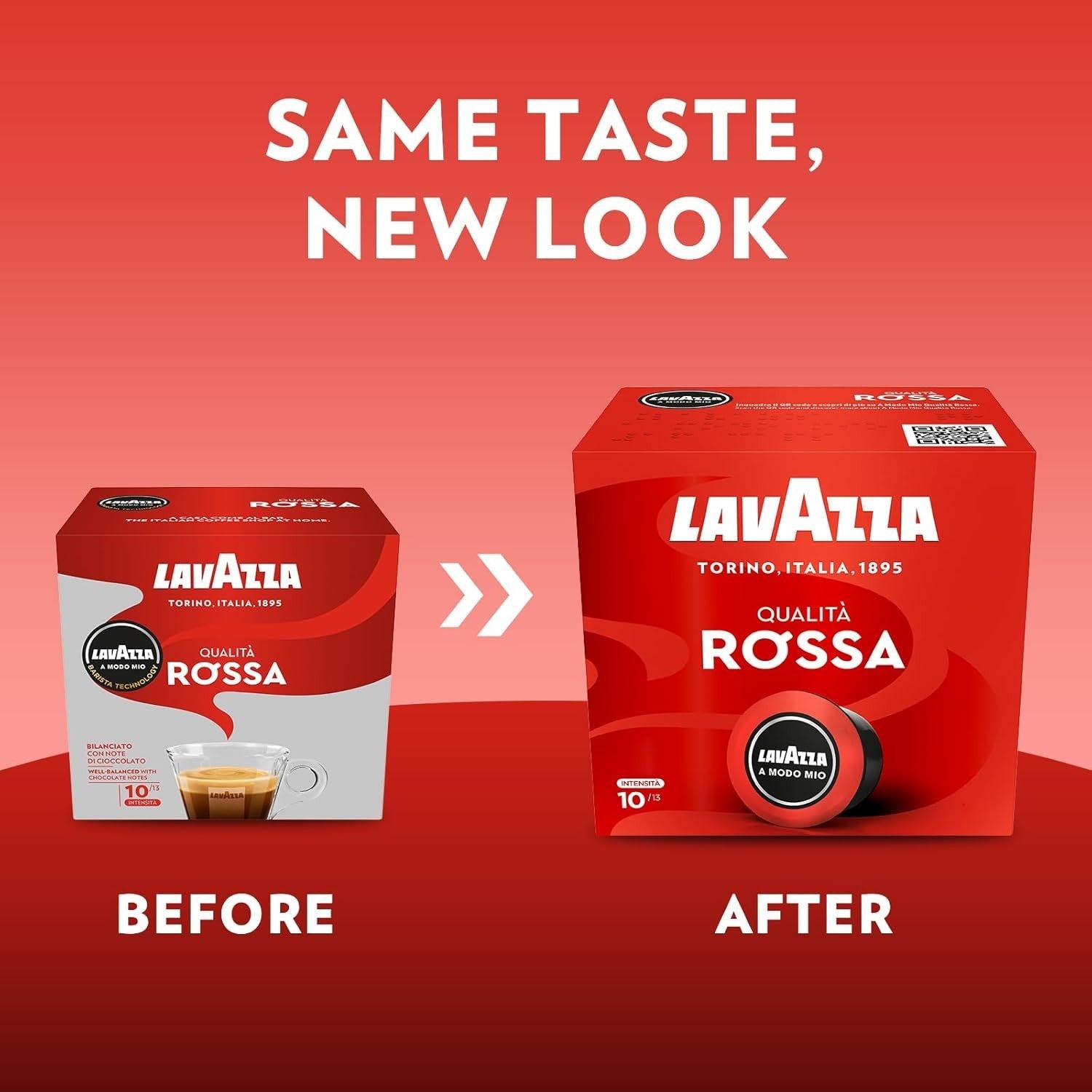Lavazza A Modo Mio Espresso Coffee Machine Capsule Pod Rossa Passionale Intenso