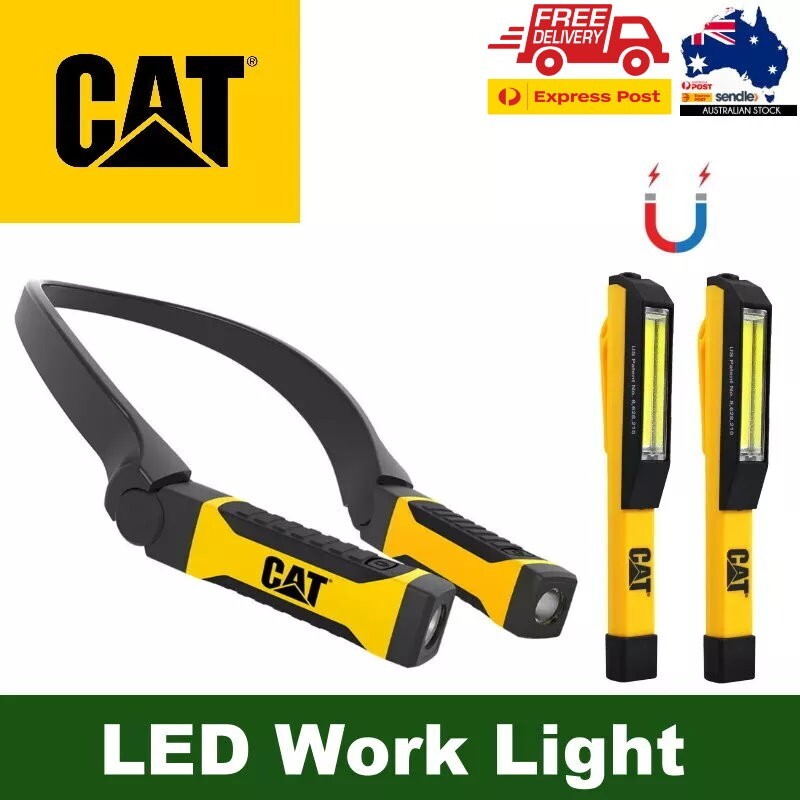 CAT Portable LED Work Light Combo - CT7100 Neck Light. CT1000 COB Pocket Lights