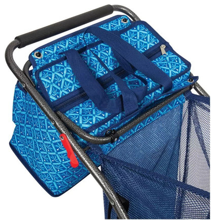 Tommy Bahama XL Wonder Wheeler Deluxe Folding Beach Cart - 45L Cooler, 4 Chairs