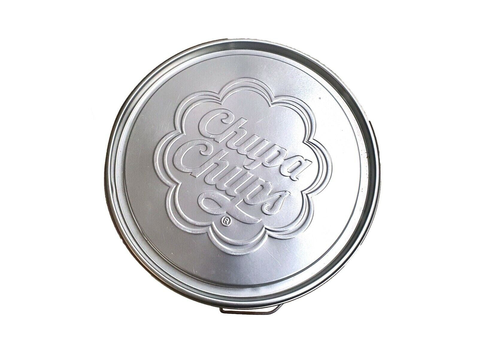 Chupa Chups Collectible Tin Storage Bucket with Lid & Handle Kids Toy Store Box