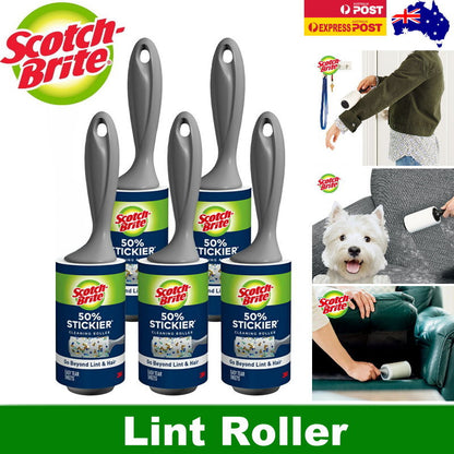 3M Scotch Brite 50% Stickier Lint Roller Dust Remover Up to 5 x 95 Sheets