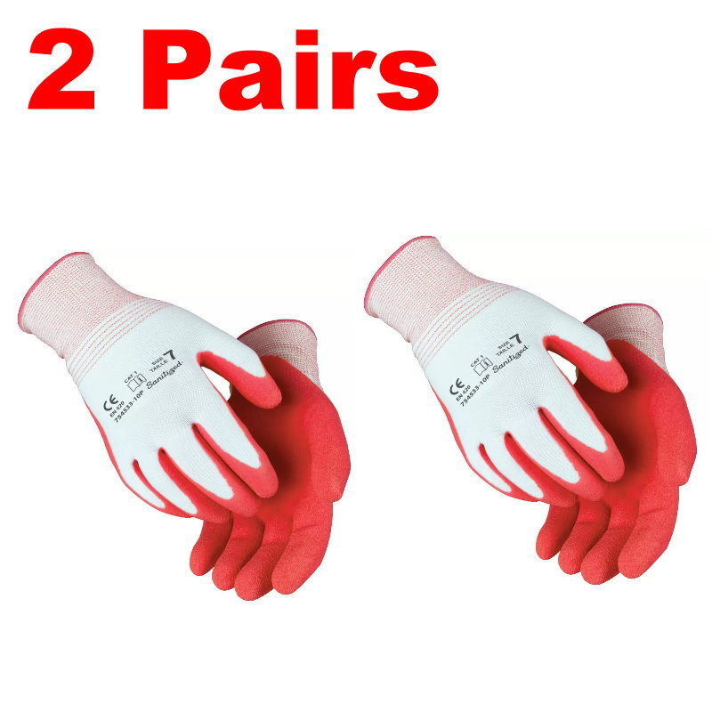 Groupe BBH Latex Foam Comfort Grip Breathable Durable Gardening Gloves for Women