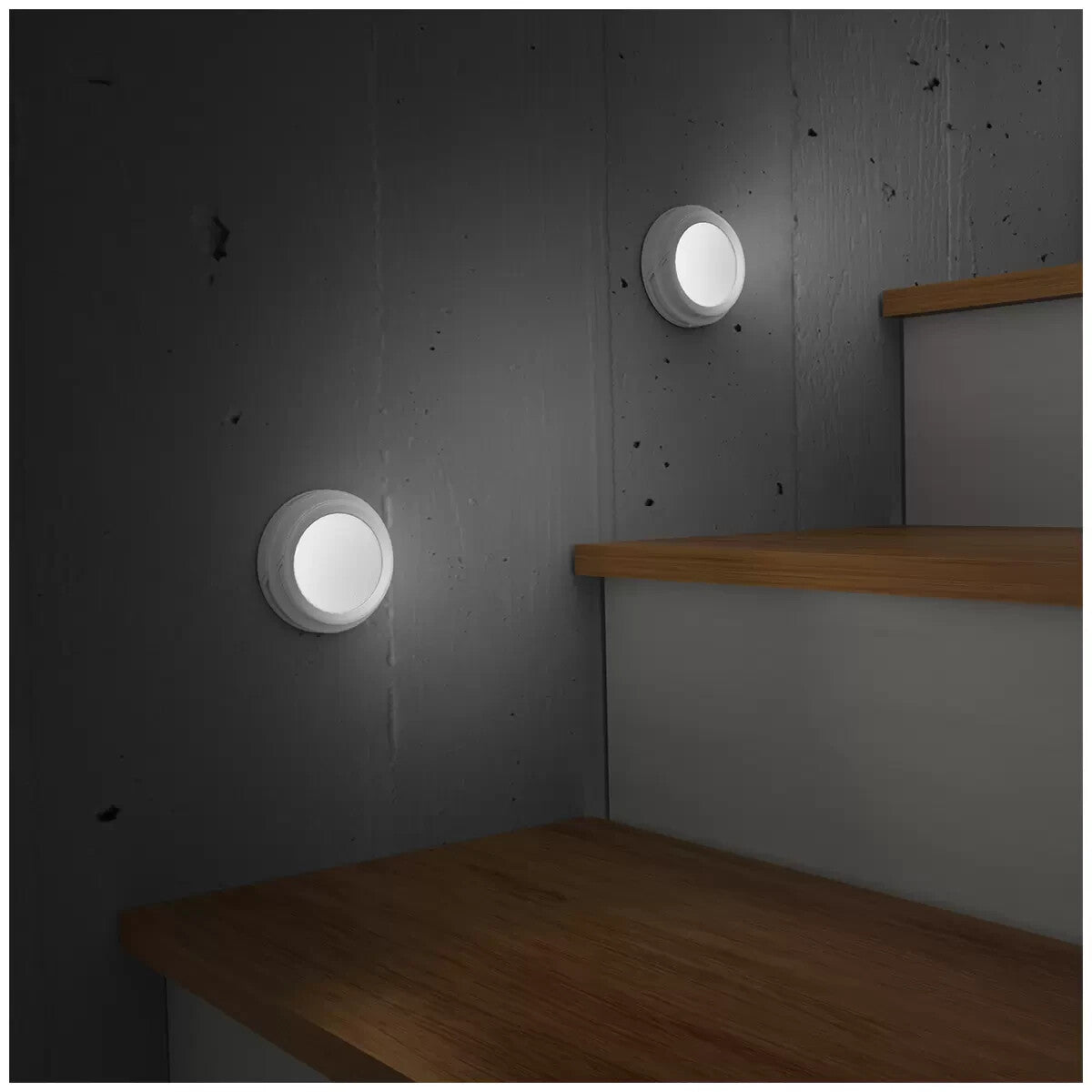 2 x Motion Activated Portable Stairway Under Cabinet Night Lighting Recharable
