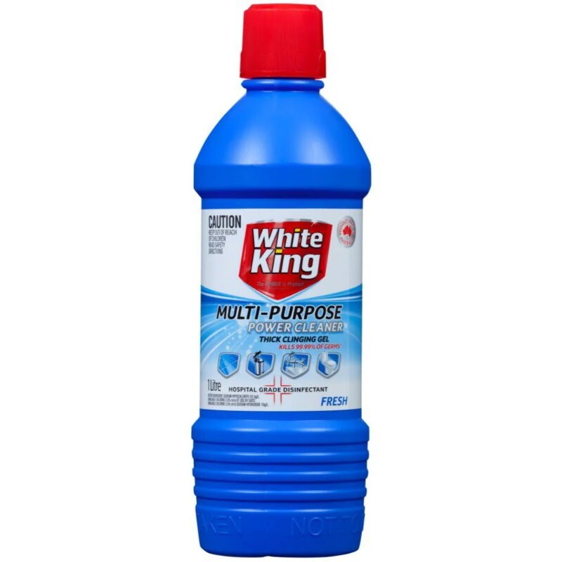 White King 1L Multipurpose Power Clean Bleach Cleaner Hospital Grade