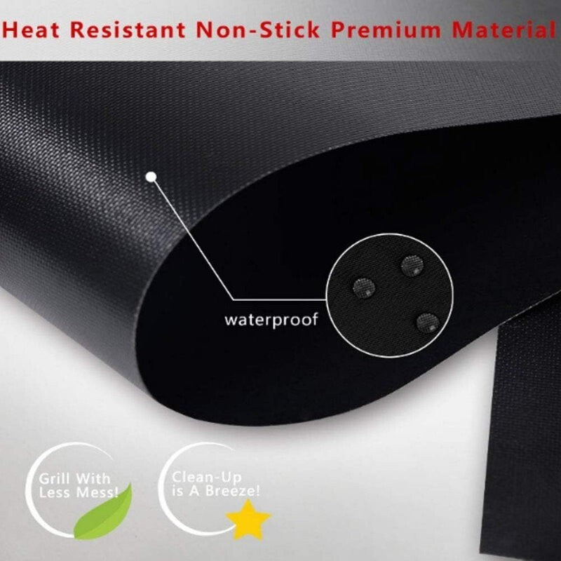 MIU 6-Pack PRO Non-Stick Reusable BBQ Grill Mats - Non-Toxic PFOA & BPA FRE