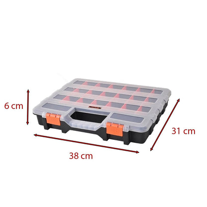 Screw Nut Bolts Organiser 22 Removeable Tab Divider Compartment Storage Tool Box