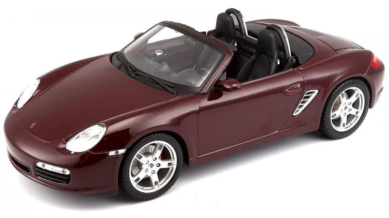 Maisto 1:18 Scale Special Edition Porsche Boxster S Die Cast Car Set Maroon