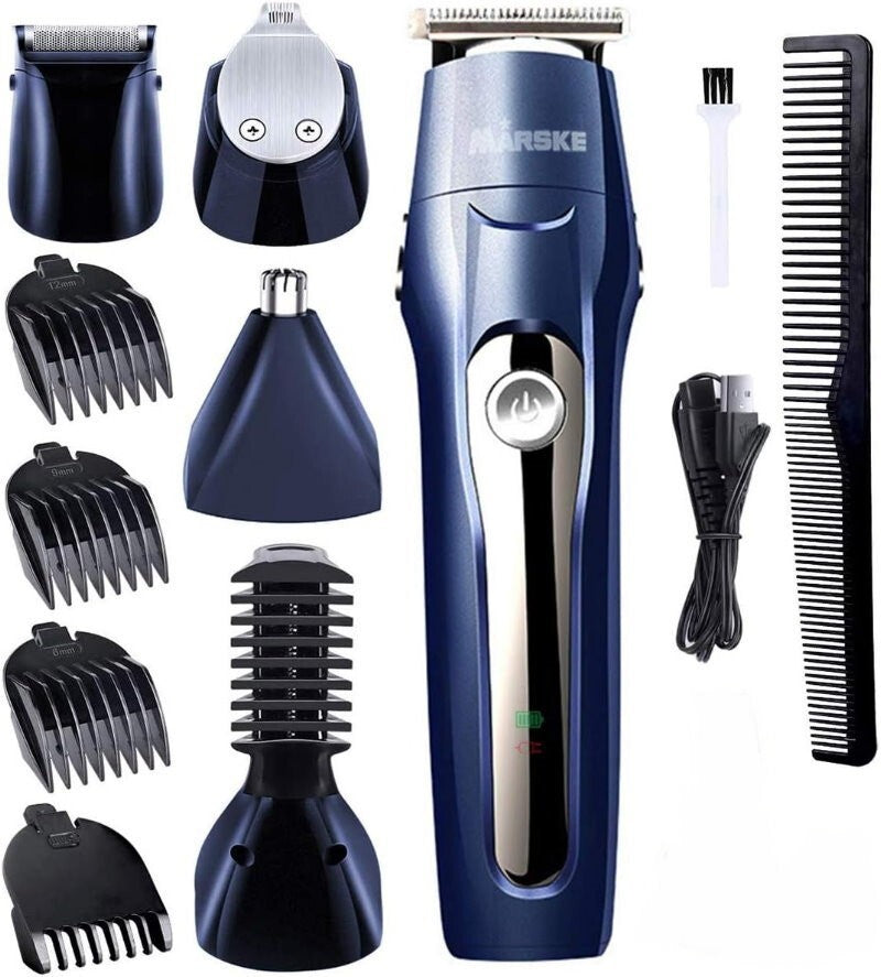 MARSKE 5-in-1 Professional Rechargeable Hair Clipper Multi Grooming Kit