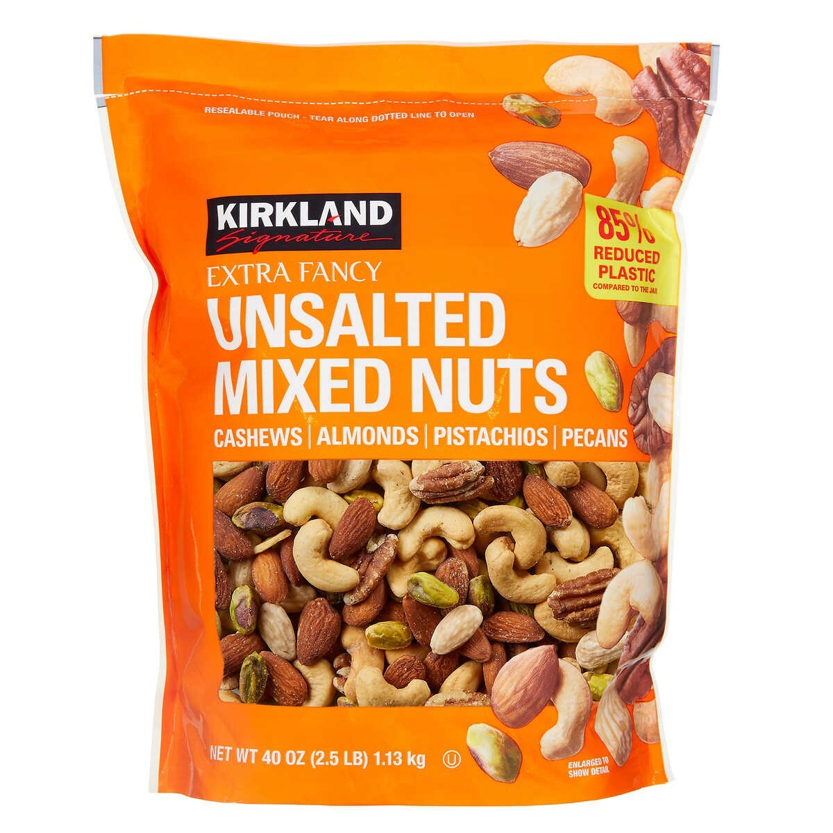 Fancy Premium Quality Unsalted Mixed Nuts Vegan Kids School Lunch Snack 1.13Kg