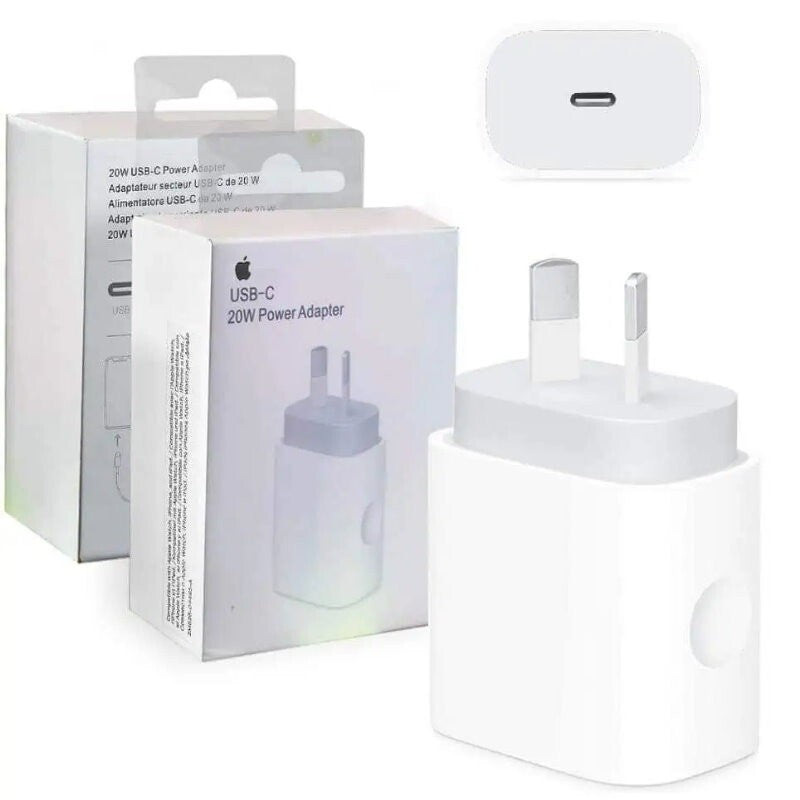 Genuine Apple 20W USB-C Power Adapter for iPhone 16/15, iPad Pro, Apple Watch