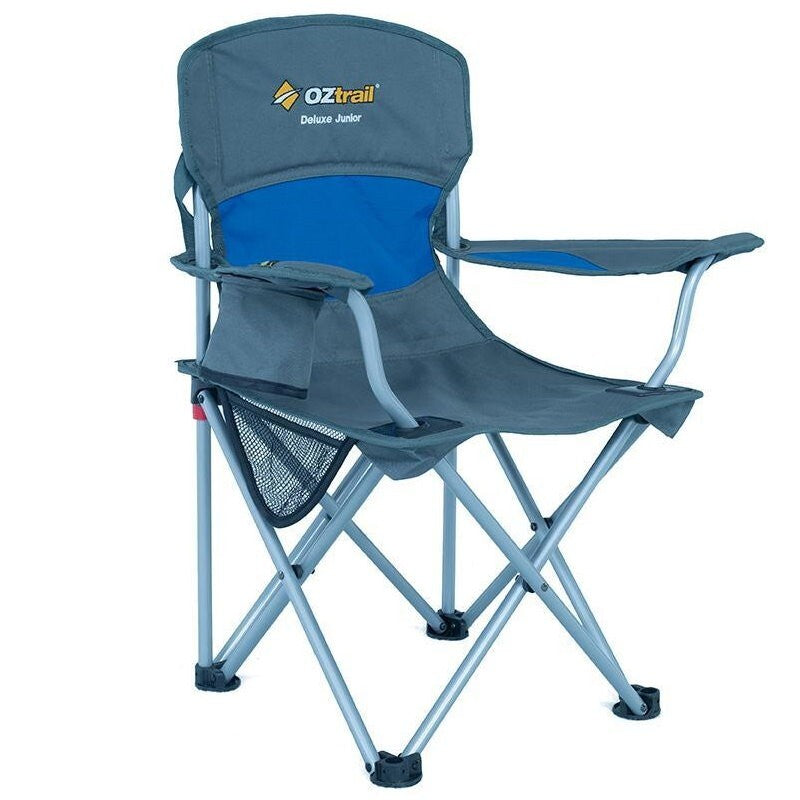 OZtrail Deluxe Junior Arm Chair with Carry Bag 80kg Weight Capacity