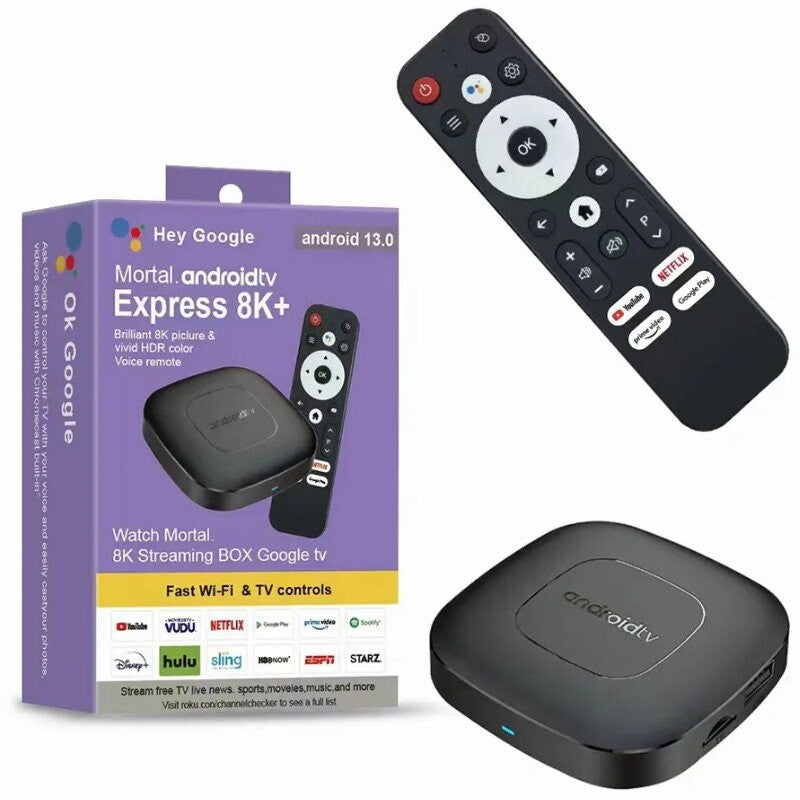 2025 Mortal T1 Deluxe Edition Android 14.0 ATV Smart Home Theater TV Box Google