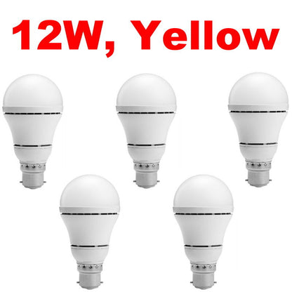 RITEK 5 PCs B22 LED Light Bulb 12W or 10W - No Flash, Non-Toxic, Save 80% Energy