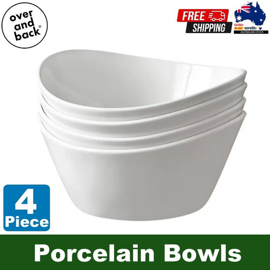 Over & Back 4 Piece Porcelain Serving Bowls Set 1.2L Oven & Dishwasher Safe