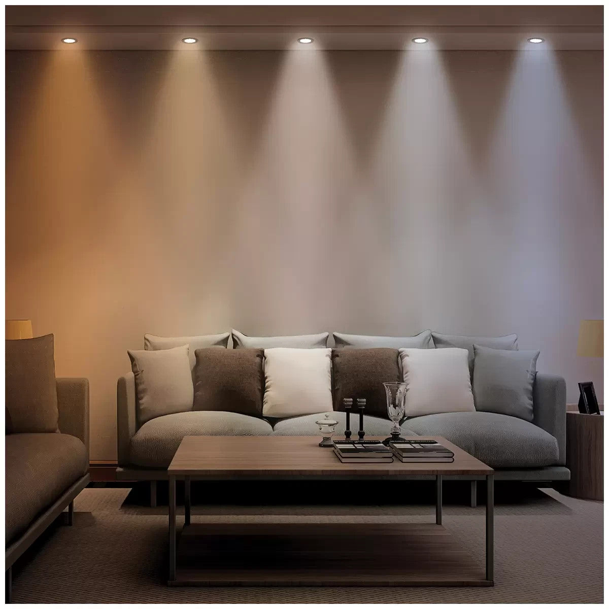 Mirabella 9w LED Dimmable Downlights IP44 800lm White 5 Colour Select 10 packs