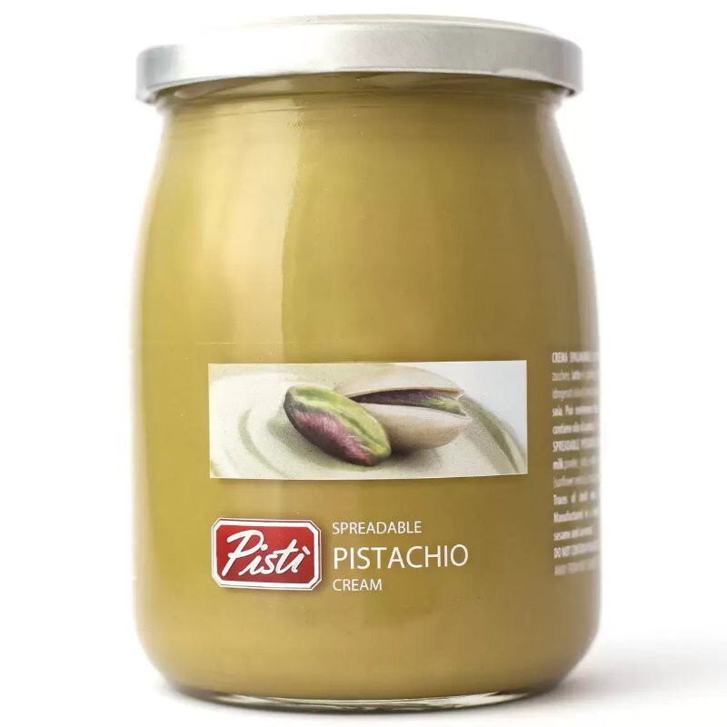 Pisti Sicilian Spreadable Pistachio Cream Spread 600g Italian Sweet and Velvety