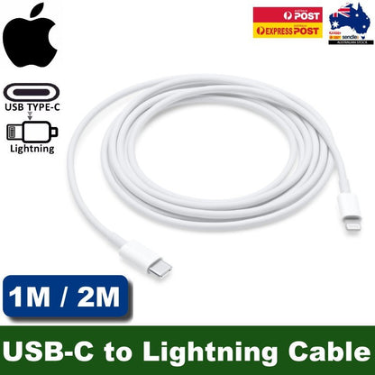 GENUINE Apple USB-C to Lightning Cable (1 m or 2 m) For iPhone 14, 13, 12 / iPad
