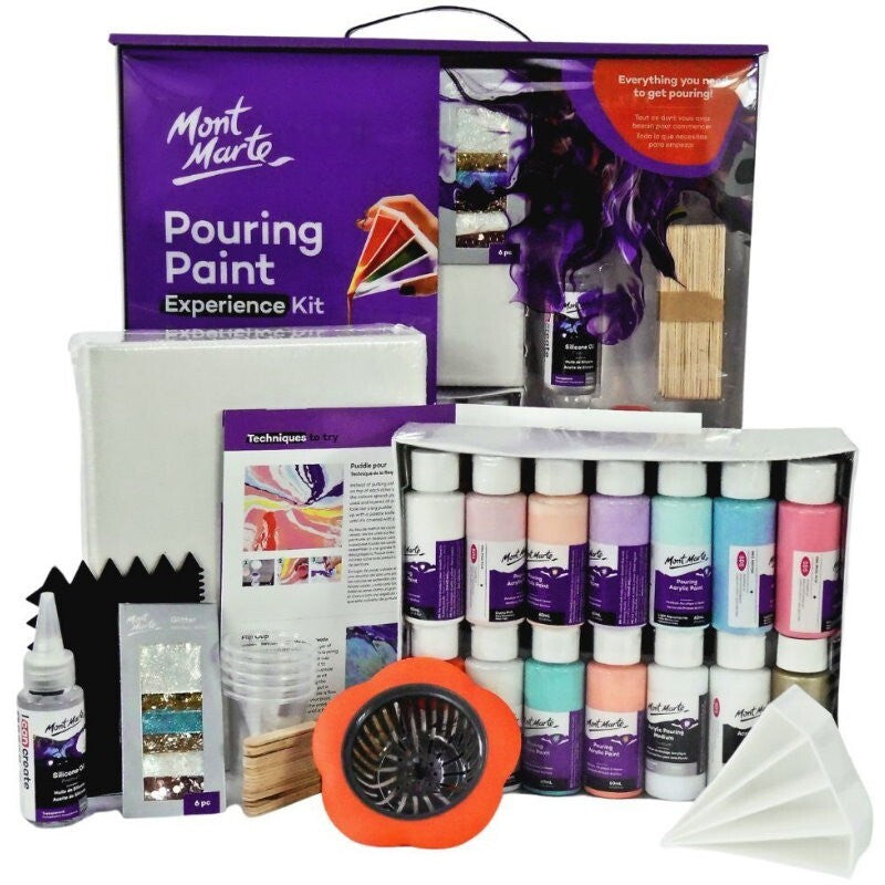 Mont Marte 72 Piece Premium Paint Experience Kit Pouring Paint Set Creative Art