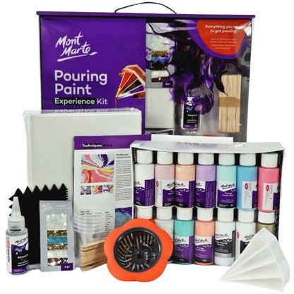 Mont Marte 72 Piece Premium Paint Experience Kit Pouring Paint Set Creative Art
