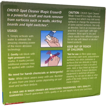 Chux Magic Eraser Spot Cleaner Cleaning Block Removes Grime Mark