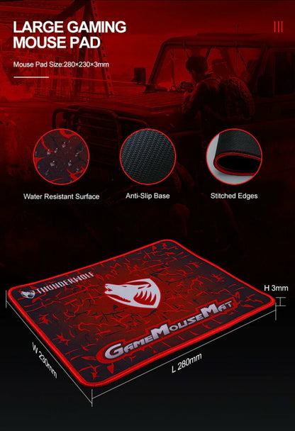 T-Wolf TF-400 4-in-1 Gaming Kit LED Backlit Gaming Keyboard Headset Mouse Pad