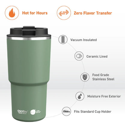 Asobu 650ml Puramic Pick Me Up & Go Coffee Travel Mug Vaccum Isolated Tumbler