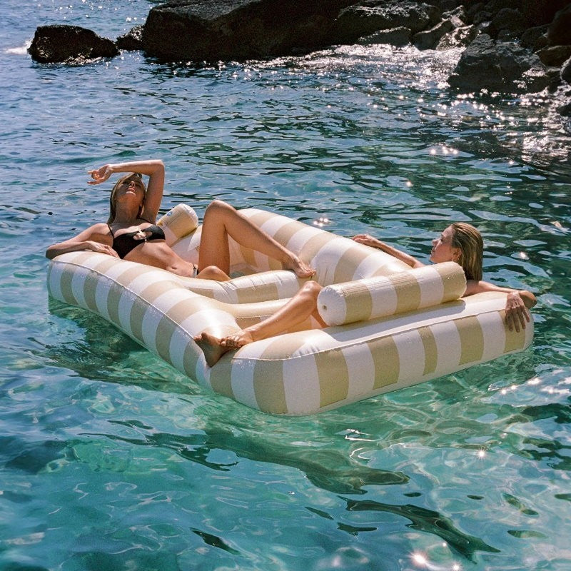 Coconut Grove Luxe Twin Hammock Float 2-Person Pool Float with Mesh Hammock