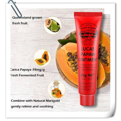 100% Lucas' Papaw Ointment Paw Paw Cream Handy Tube 25g Aussie Made