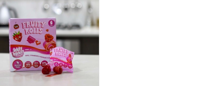 Iddy Biddy 80-Pack Apple Strawberry/Raspberry Flavour Fruity Rolls 800g -Express