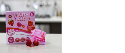Iddy Biddy 80-Pack Apple Strawberry/Raspberry Flavour Fruity Rolls 800g -Express
