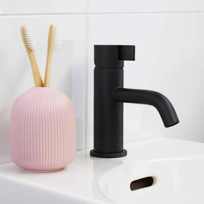 Clark CL10007.B5ACTO Round Blade Basin Mixer Matte Black WELS 5 Star 6L/min